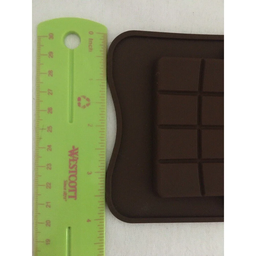 4 New Silicone Chocolate Mold Slab Square Letter Numbers Heart Party Supplies